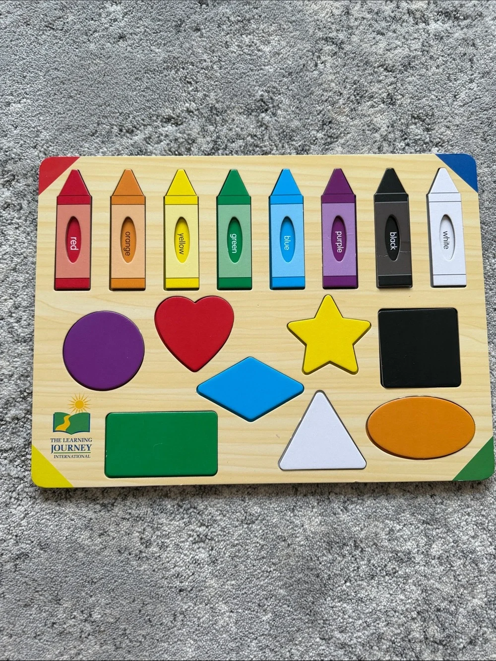 The Learning Journey Wooden Colors & Shapes Puzzle - Multicolor